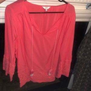 Crown and ivy pink blouse